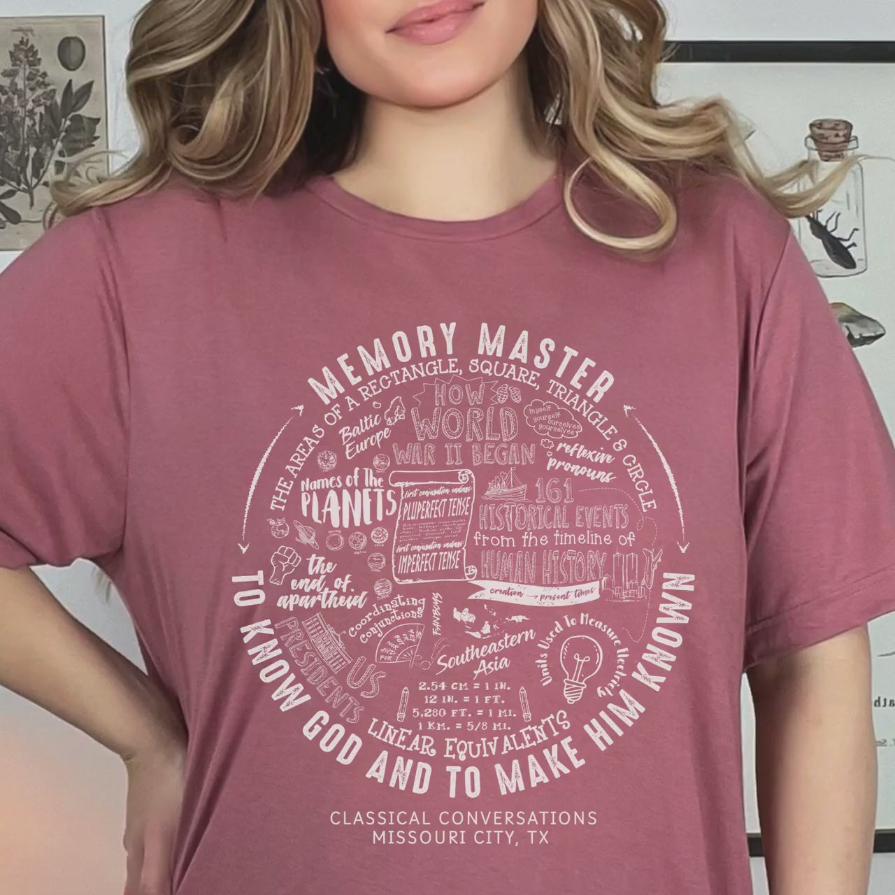 Personalized Cycle 2 Memory Master Shirt Gift for Classical Conversations Director T-Shirt CC End of Year Gift Cycle 2 Memory Work Tee Facts