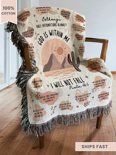 Personalized Scripture Verse Woven Blanket